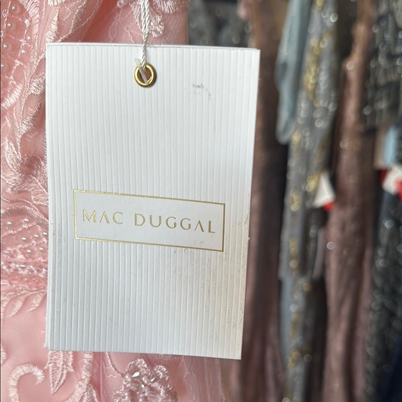 NWT Mac Duggal Pink Ruffled Appliquéd  Tiered Gown for Prom 11293 - Picture 8 of 12